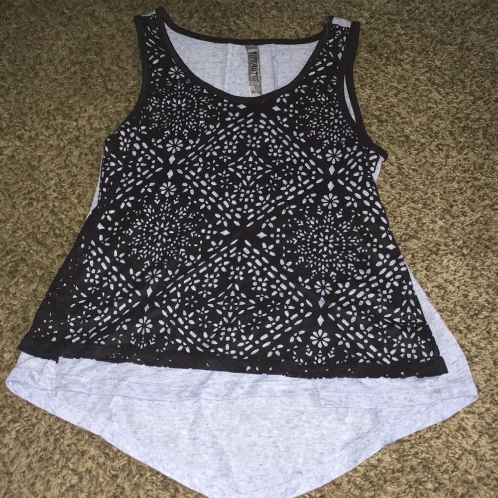 Black and blue laced on the front shirt size small
